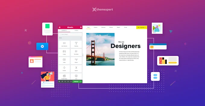 Website design showcased against a vibrant, colorful background, highlighting its layout and features.