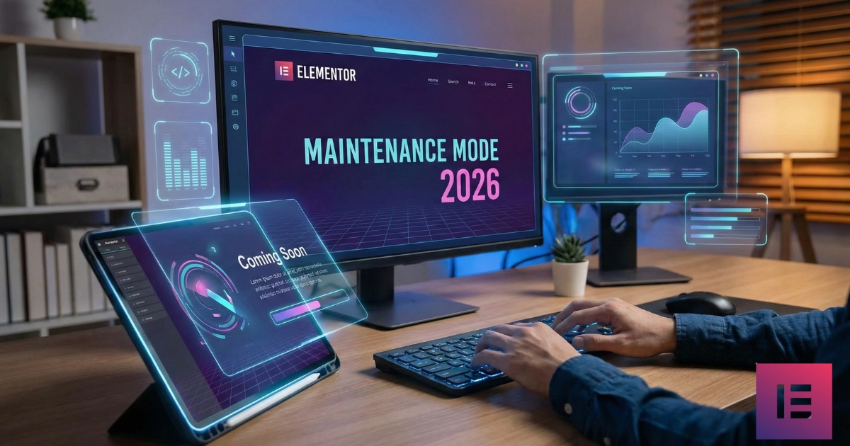 Image of a person working on a futuristic website interface, showcasing advanced tools and technology for web maintenance.