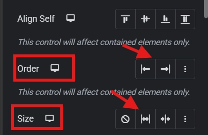 An Elementor Advanced settings panel displaying layout options for margins padding z-index and CSS ID attributes.