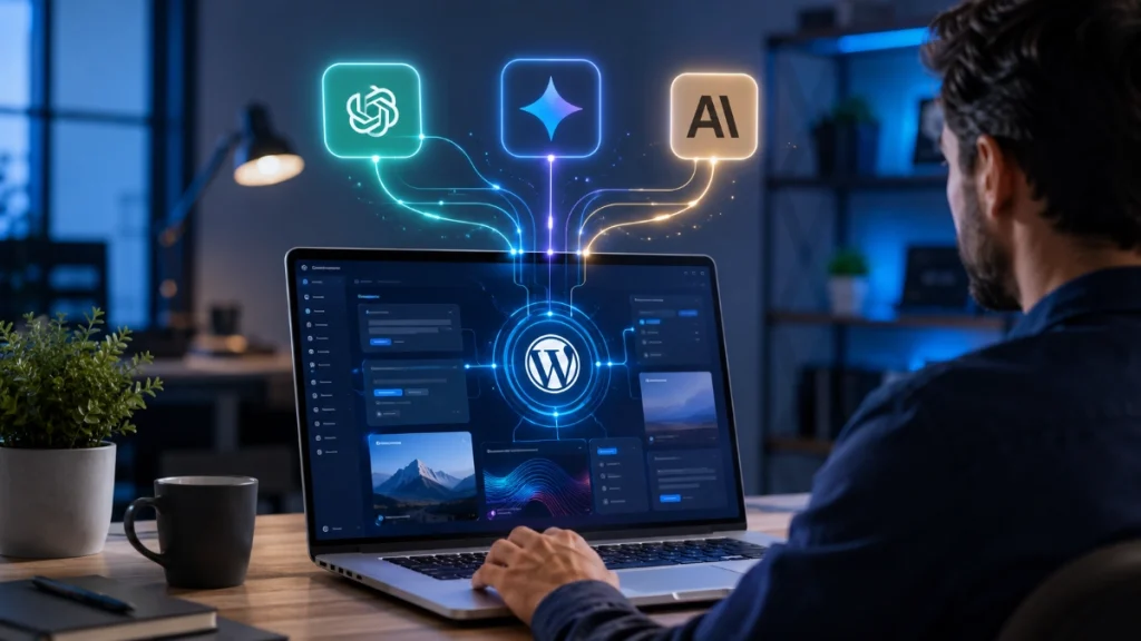 Professional WordPress 7 and Novamira plugin workflow dashboard with AI automation and centralized WordPress AI infrastructure