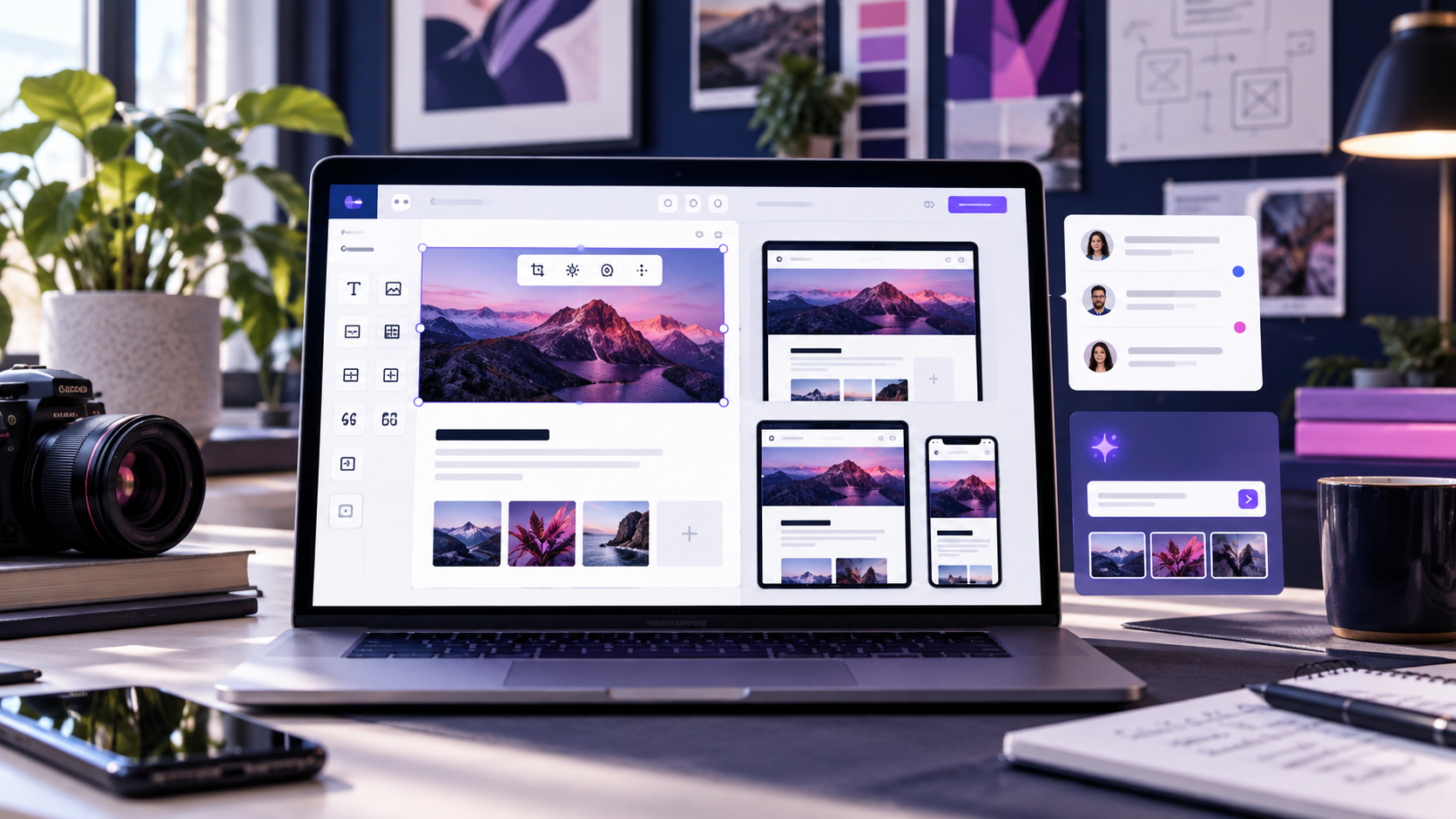 WordPress 7.1 editor showing responsive previews and image tools